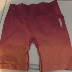 Ombré pink orange Gymshark seamless shorts